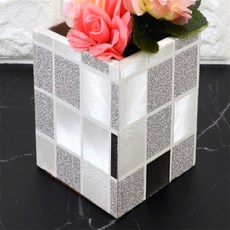 굿템 엔틱 인테리어 조화꽃 화분 조화화분, 화이트 - 소