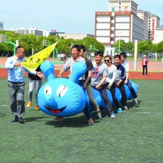 에어바운스 축구 다트 과녁 슈팅 게임 운동회 행사장 놀이 체험, 1개, 성인 4인용 애벌레 이중두께