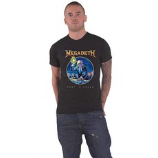 Rock Off officially licensed products 남성용 Megadeth RIP 기념일 티셔츠 블랙 블랙. M