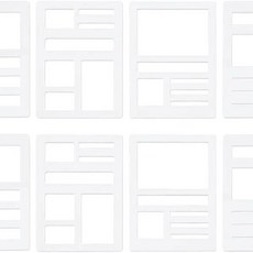 아크릴 드로잉 페인팅 스텐실 템플릿 직사각형 샘플링 스크랩북용, 1개