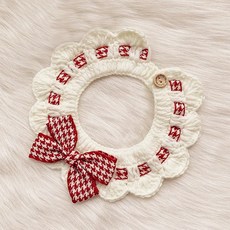 가을 겨울 애완동물 방울 목도리 귀여운 따뜻한 스카프 소형 중형견 고양이용, L, 1Pc