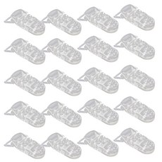 GHSHOP 20pcs 명확한 플라스틱 턱받이 Soother 젖꼭지 클립 Suspender 더미 홀더, 더미 클립 스트랩