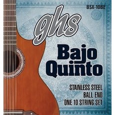 GHS 스트링 - 바조 퀸토 스테인리스 스틸 밝고 강력한 사운드 루프 엔드 BSX-10 SET, Pack of 1, 2_10-String