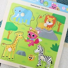 유아 꼭지퍼즐 야생 캐릭터 어린이 놀이