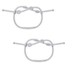 모슈아 시리얼 멀티 스트랩, 2개, 그레이, 원형타입