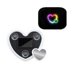 러브 카 앰비언트 라이트 태양광 삼각형 창문 스마트 발광 진공 흡착컵 플래시 분위기, 1개, 2. Colour