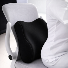 오어브랜드 메모리폼 자동차 차량 의자 등받이 허리 쿠션, 블랙