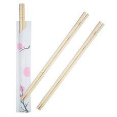 아센드 고급형 일회용 대나무 젓가락 20cm 꽃 100개, 1세트, 100개입