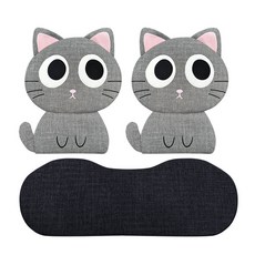 자동차시트 교체 카시트소품 의자 카시트교체 싼타페 새차선물 전기시트 뒷자석시트커버 대형 겨울용 통풍 메쉬, 1개, 뒷좌석 3종 그레이 고양이 블랙