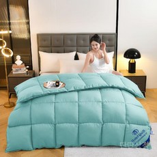 구스이불 패딩이불 프리미엄 거위털 침구 순면 겨울용 오리털이불 호텔침구 사계절 겨울, 5. 코너벨벳 이불(연두) 따뜻