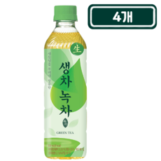 웅진 생차 그린티 녹차 500ml, 4개