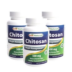 베스트네츄럴스 키토산 500mg 타블렛, 120정, 3개