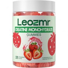 Creatine Monohydrate Gummies 5000mg for Men & Women Chewables Creatine Monohydrate Supplement 120, Strawberry, 120 Count (Pack of 1), 1개