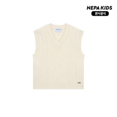 네파 키즈 네파키즈 본사 KK64001 브이넥 케이블 니트베스트
