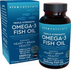 Viva Naturals 深海魚油 高濃度Omega-3 五星認證, 1個