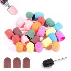 네일케어 전동 샤퍼 드릴용 리필 샌딩캡+맨드럴 세트 드릴사포 발톱스케일링, 샌딩캡 세트 - 02, 1개