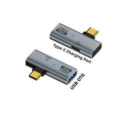 Nku USB C타입 OTG 어댑터 스팀 데크 스위치와 호환 가능 크롬캐스트 구글 TV 맥북 PC 모바일 100W PD 충전 2, 1개, Grey