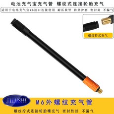 精選優品 充氣寶充氣管 M6螺紋規格 打氣延長管 充氣管 打氣 延長管 充氣管 打氣管電池充氣機 連接管 可放氣, M6螺紋充氣管30CM長, 1個