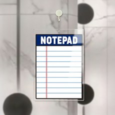 아크릴 걸이형 메모보드 NOTEPAD2 알림 안내판 21x30cm 화이트판 kiw+139Zm