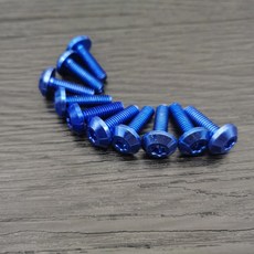 10pcs 볼트 나사 검정색 알루미늄 장식 x M6 빨간 20mm 오토바이 M5 16mm, blu, M5x16mm