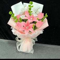 꽃다발 키트 세트 조화 선물 부케 패키지 미술 기념일 공예 diy 행사 공연 축하 졸업, 스타일 B