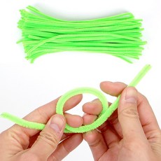 미술 공예 모루 연녹색 30cm 100개입 깔끔한 컬러, FANKK-408-공예재료 모루 연녹색 30cm 100개입, 1