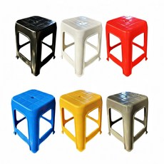 국산 플라스틱 간이의자 사각 실내외겸용 편의점 식당 행사장, 국산플라스틱 사각간이의자(블루)