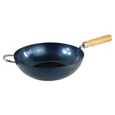 MITIRU 廚房用 IH瓦斯爐兩用 鐵製炒鍋 木柄, 1個, 28cm