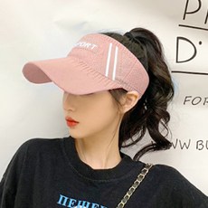 [다믿샵] 밴드형 썬캡 핑크 스포츠