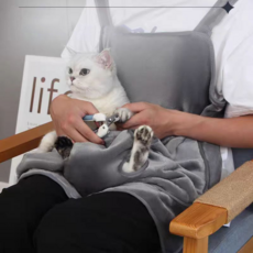 러브심플 초부드러운 고양이 앞치마 네일 케어 앞치마, B, 62×69cm