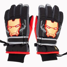 2021 新品漫威滑雪手套兒童男童鋼鐵俠蜘蛛俠美國隊長雪橇板滑雪冬季手套