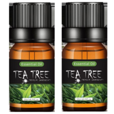 1+1 천연 유기농 100% 아로마 에센셜 오일 10mL, 2개, 티트리