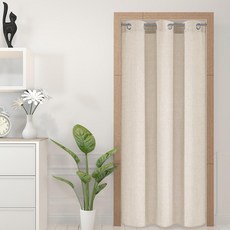 하하펠트 1 패널 42 x 80 인치 린넨 옷장 커튼 플랙스 도어 옷장용 접이식 방 칸막이 전면 및 슬라이딩 파티오크림