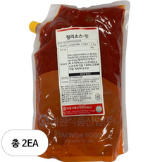 태원식품 칠리소스 핫, 2개, 2kg