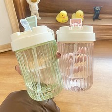 2025新款簡約小衆網紅爆款ins塑料杯女生可愛學生韓系高顏值水杯, 少女粉,單杯-雙飲, 1個