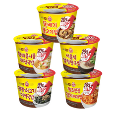 오뚜기 컵밥 미역국밥+김치찌개밥+뚝배기 불고기 덮밥+설렁탕 국밥+황태해장국 밥, 1세트