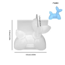 3D 귀여운 미니 풍선 강아지 실리콘 금형 수제 콘크리트 석고 에폭시 DIY 홈 장식 공예 상자, 01 mold L