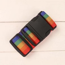 插扣卡扣捆綁帶捆紮帶丙綸織帶腰包瑜珈墊帳篷綁繩拉緊固定背包帶, 彩虹色2M【材質加固可調節】, 1個