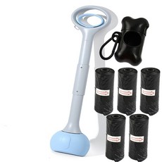 精選優品 撿便器 拾便器 折疊拾便器 拾便袋 剷屎神器 便攜折疊狗狗拾便器外出遛狗不臟手撿便器狗屎夾子家用剷屎, 70CM天空藍（套餐二）, 1個