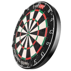 고급 다트 보드 상자 우드 다트판 과녁 마직물 세트, 1개, 린넨