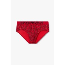 엠포리오 아르마니 EMPORIO ARMANI UNDERWEAR 남성 로고 밴딩 패턴드 폴리 브리프_레드 0815111026 2412479277 435941