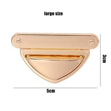 가방 잠금장치 삼각형 트위스트 핸드백 지갑 하드웨어 선물, 1개, 7. L gold-1pcs