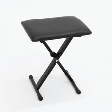 디에스뮤직 접이식 1인용 3단 높이조절 키보드 피아노 의자, 블랙, 1개