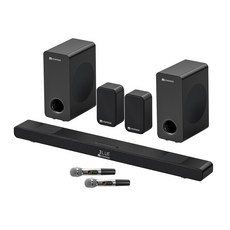 mimax 家庭劇院音響 藍牙無線麥克風 KTV歡唱 環繞音效, BLUE, SoundBar