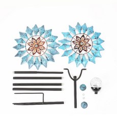 정원 대형 바람개비 철제 데코 장식 공원 카페 소품, 단일사이즈, 1_꽃잎풍차높이약1.8m, A.꽃잎풍차높이약1.8m