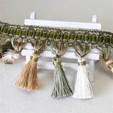 커튼 에징 봉제 트림 태슬 프린지 장식 도어 쿠션 데코 창문 홈, 10. 9