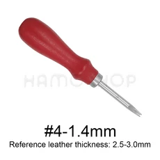 가죽 공예 조각 도구 DIY 커먼 엣지 베벨러 스키빙 크래프트 예리한 커팅 V자형 베벨링 블레이드 둥근 중심 가장자리 촬영, No.4  1.4mm, 1개