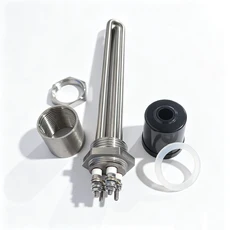 DERNORD 1인치 전기 온수기 220V 태양열 가열 요소 DN25 32mm 침수형 히터 1.5/2.5/3.5/4.5/5.5kw SUS304, 05 1.5KW L200mm, 01 220V용, 01 as the picture shown
