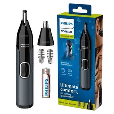필립스 노렐코 3000 코털제거기 방수 보호 시스템 눈썹 귀털 트리머, NT3600, BLACK