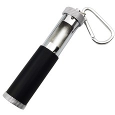 便攜式鑰匙圈菸灰缸，輕巧防漏設計，隨身攜帶保持環境清潔, 黑色, 1個